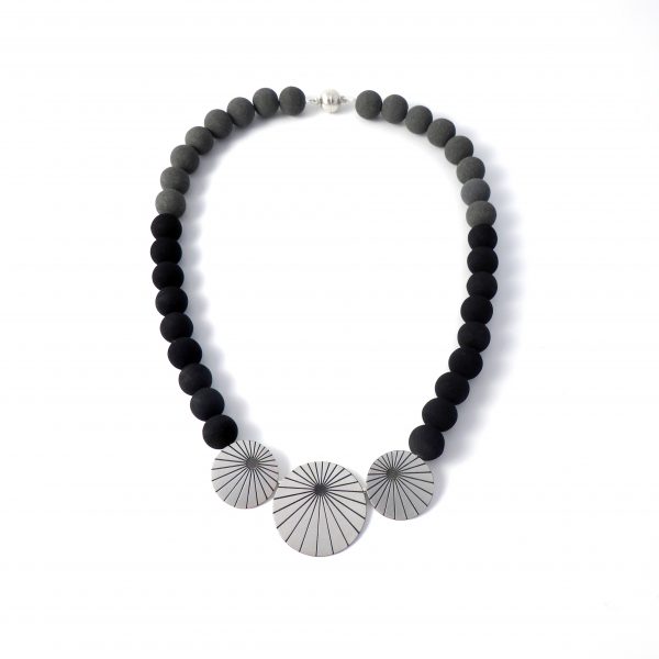 Unique 18ct Gold and Vinyl Pendant Oxx Jewellery