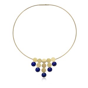 D.O.T necklace in 18ct gold with exquisite AAA quality lapis bead