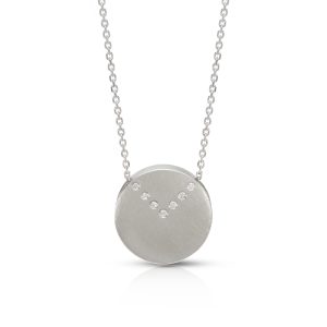 Diamond continuity pendant in 9ct white gold