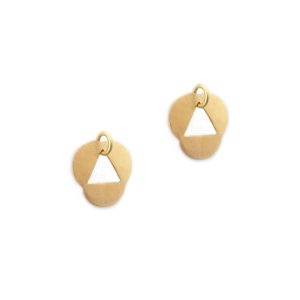 Moving Bauhaus earrings in 18ct gold