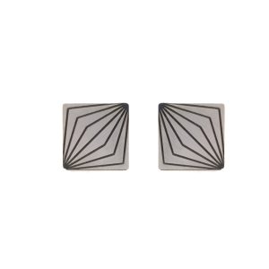 Silver Bauhaus cufflinks