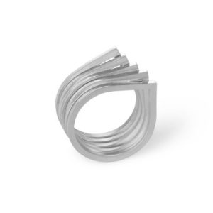 Silver stacking ring - set of 5