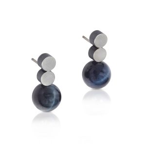 2 D.O.T Bue tiger's eye earrings